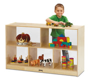 Jonti-Craft® Low Single Mobile Storage Unit - See-Thru Back