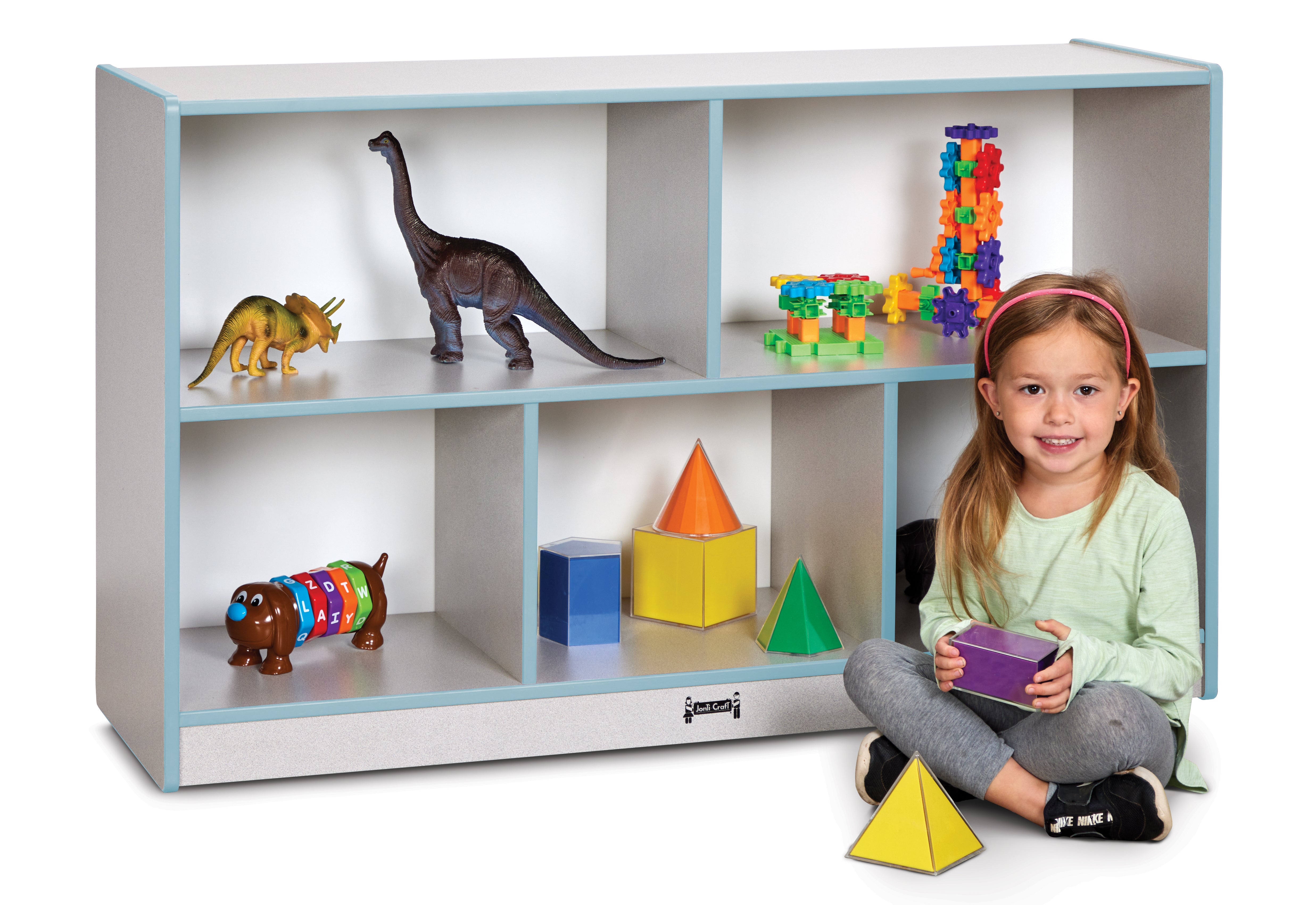 Rainbow Accents® Low Single Mobile Storage Unit - Coastal Blue