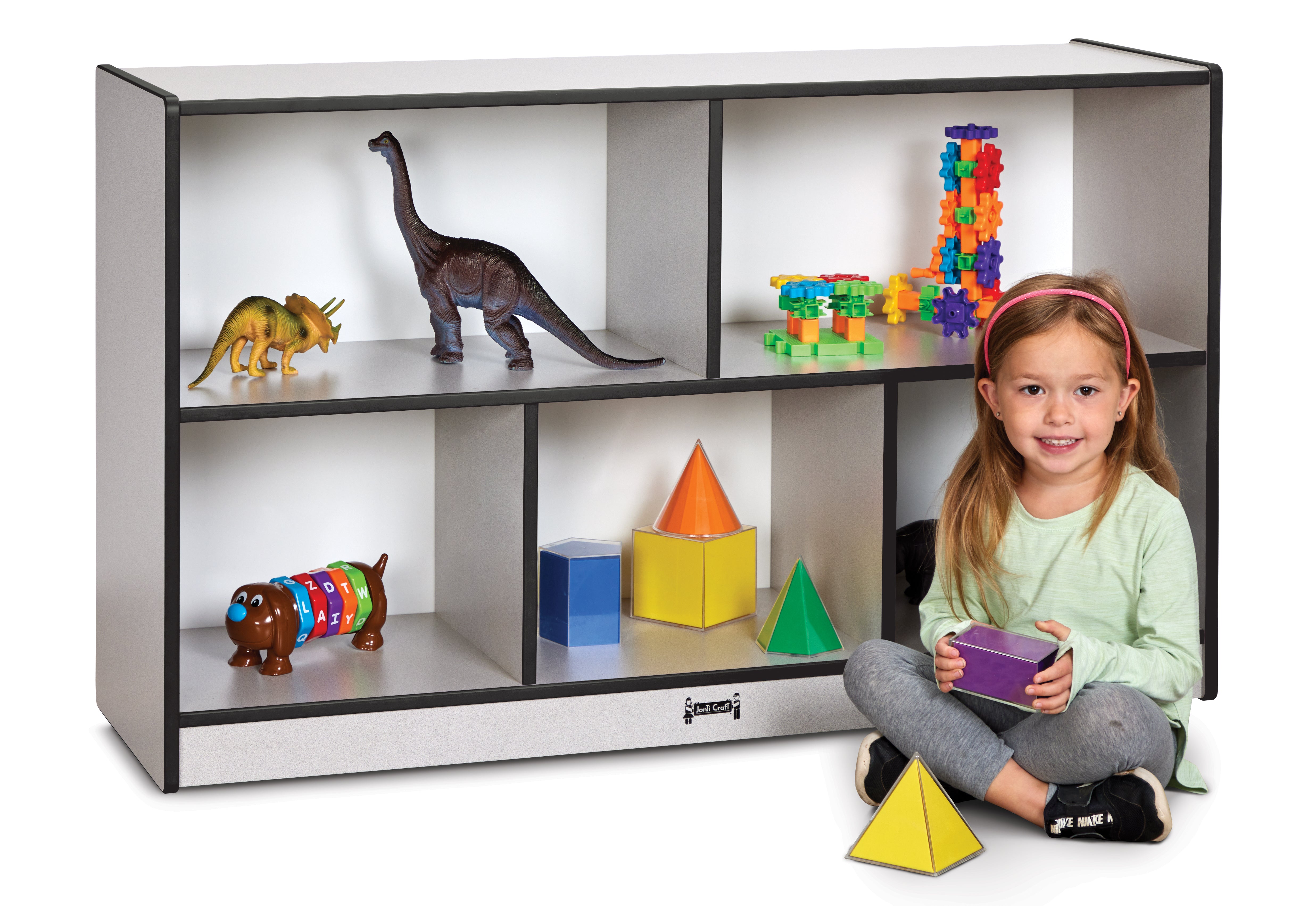 Rainbow Accents® Low Single Mobile Storage Unit - Black