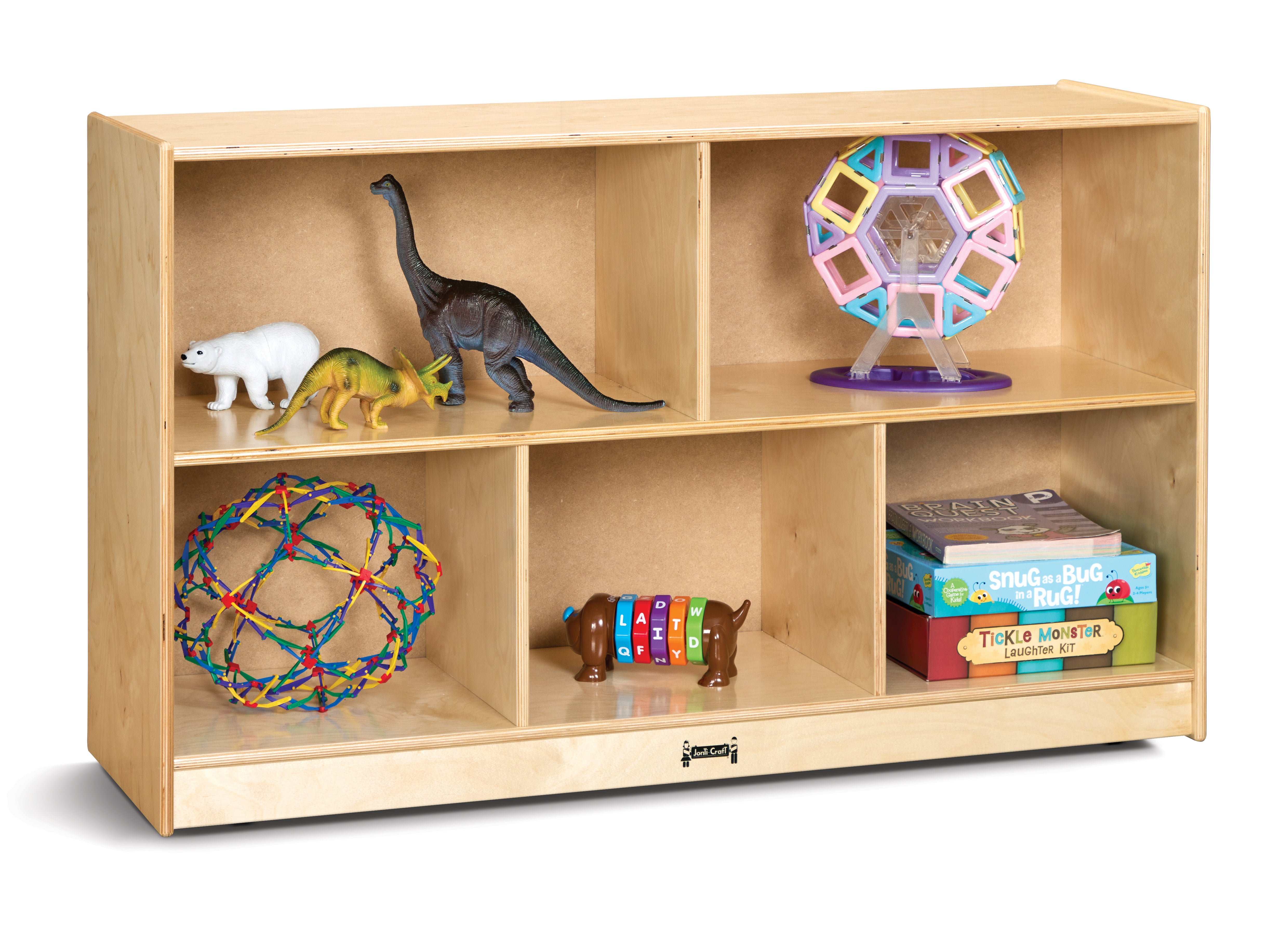 Jonti-Craft® Low Single Mobile Storage Unit - Plywood Back