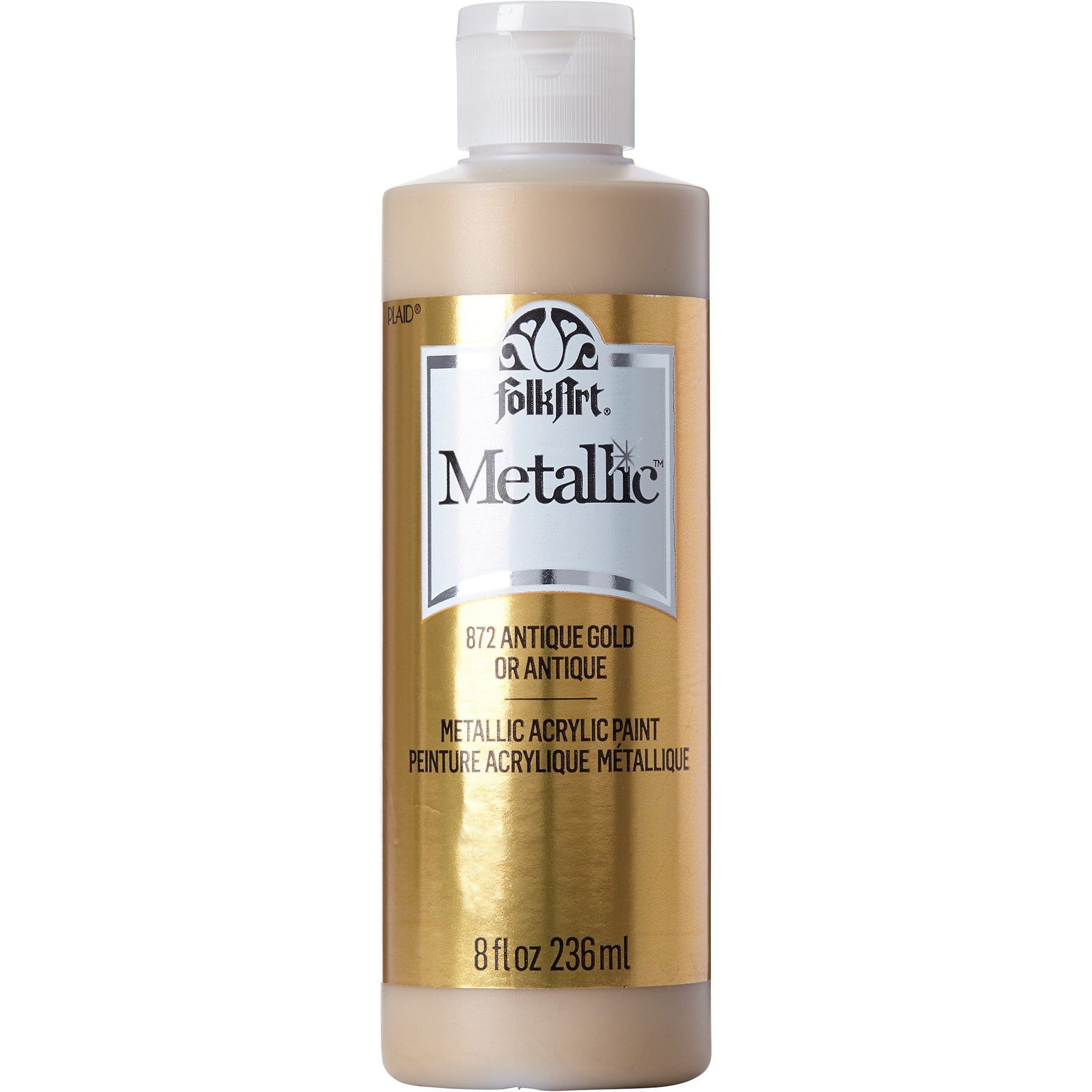 Acrylic Paint Metallic, 8oz., Antique Gold Metallic