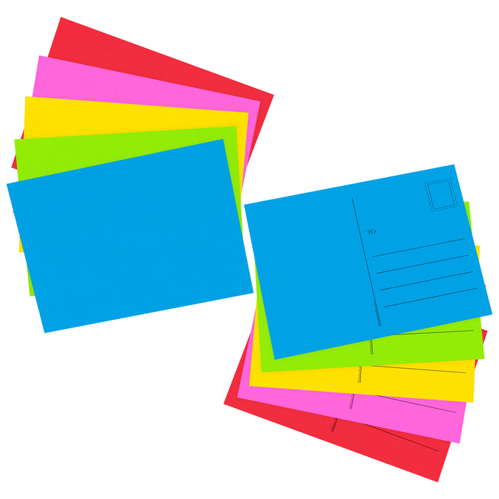 Make & Mail Postcards - 4" x 5.5" - 100 Welcome, Assorted Colors