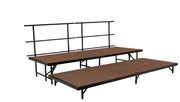 NPS® 2-Level Seated Riser Set, Hardboard (3' x 8' Platforms), Frame Color: Black