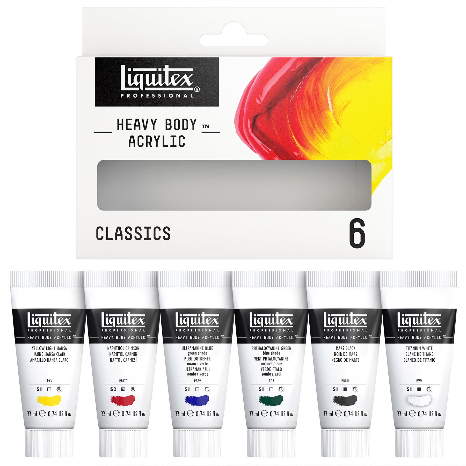 Heavy Body Color - Color 6 x 22ml Set