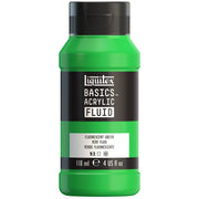 LQ BASICS Acrylic Fluid 118ml Bottle -  Fluorescent Green
