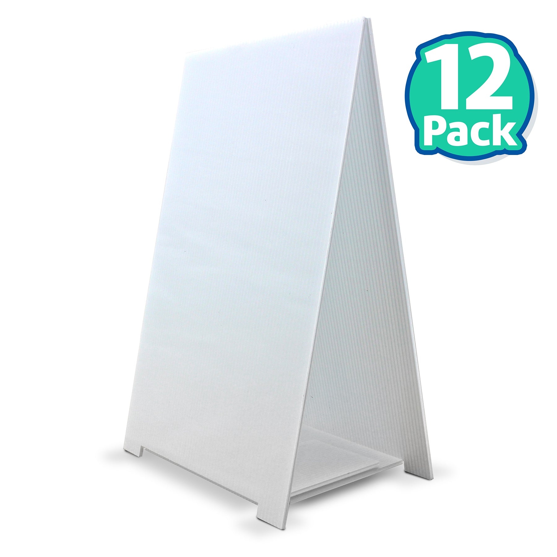 Premium Corrugated Plastic Dry Erase Tabletop Marquee Easel, 11" x 17", Pack of 12