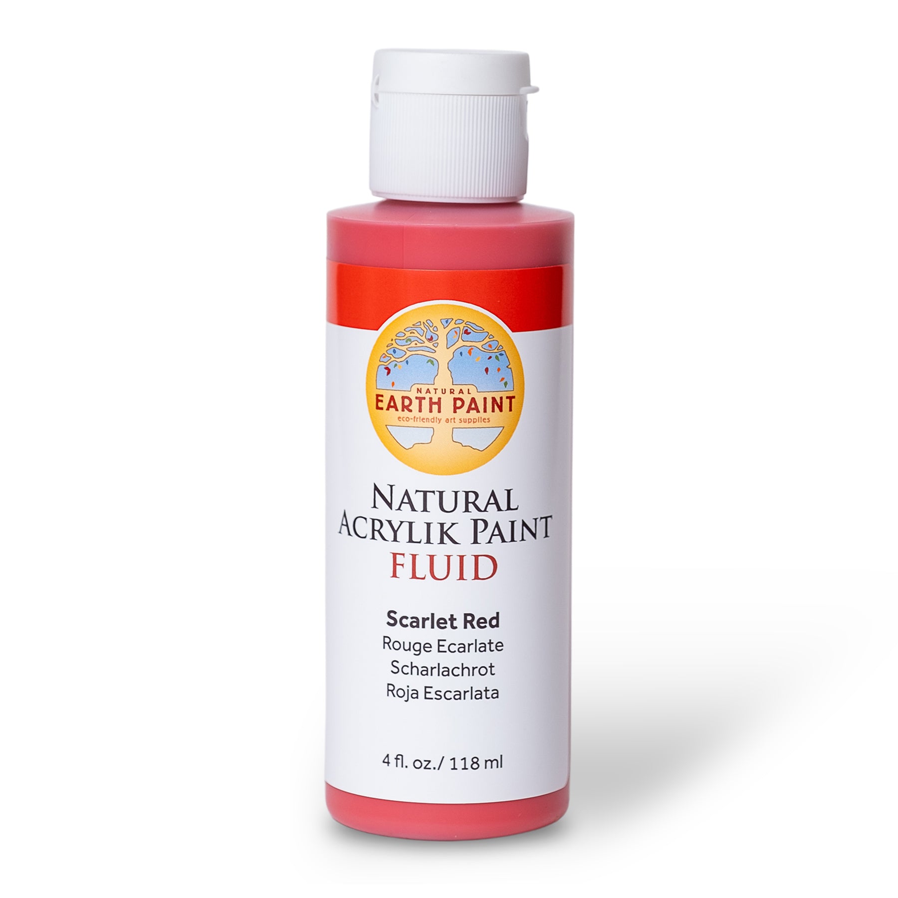 Natural Fluid Acrylik - 4 oz - Scarlet Red
