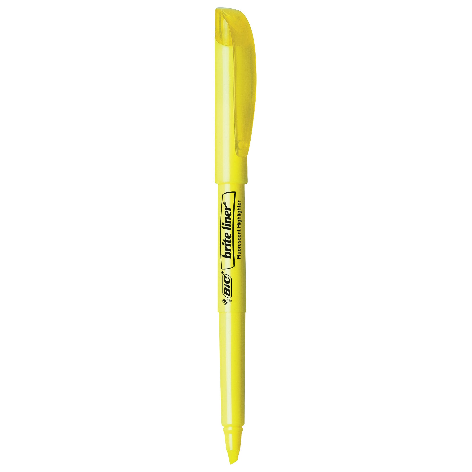 Brite Liner Highlighters Markers, Chisel Tip Super Bright Yellow Fluorescent Highlighters Ink, Won't Dry Out, 24-Count Pack