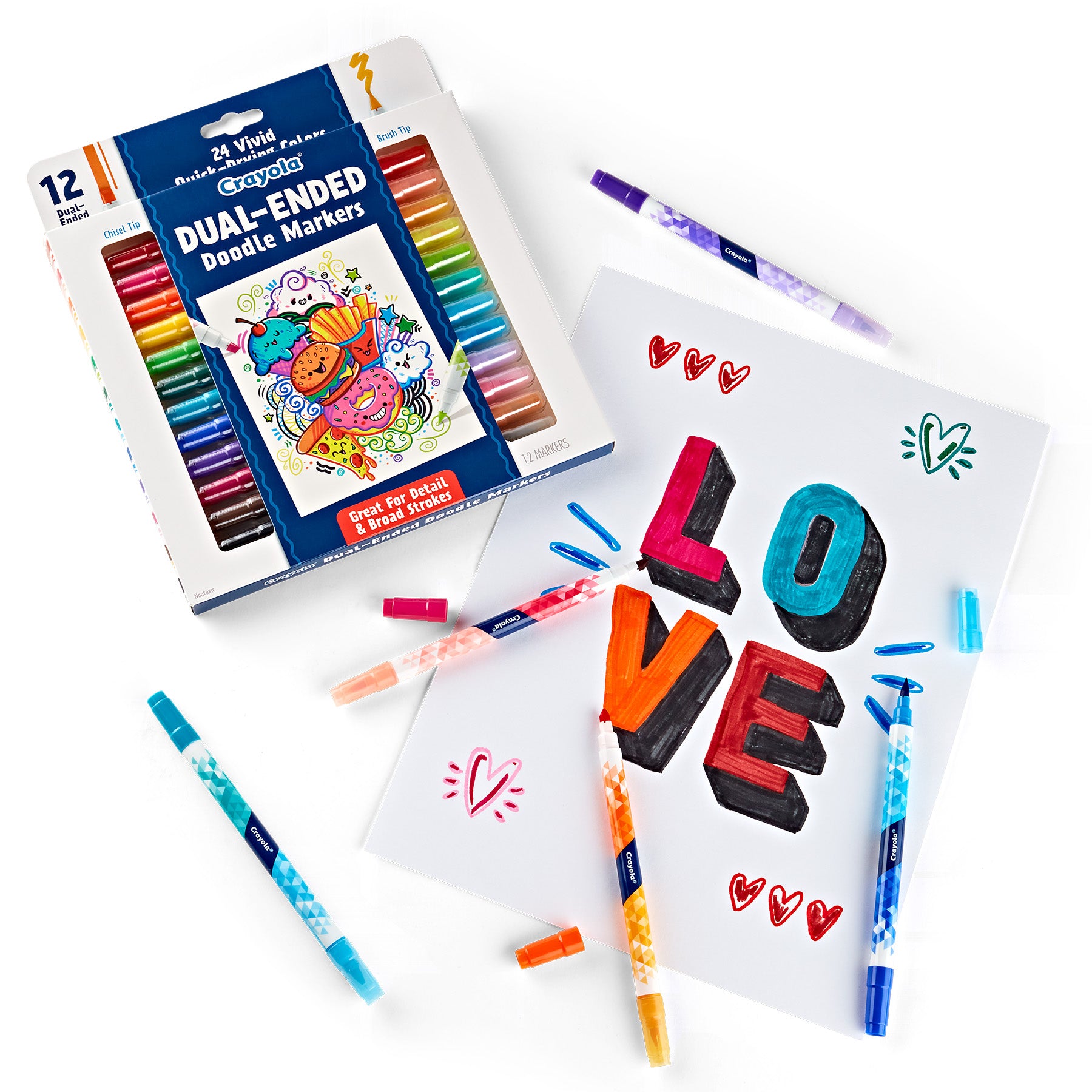 Doodle & Draw Dual-Ended Doodle Marker, 12 Count