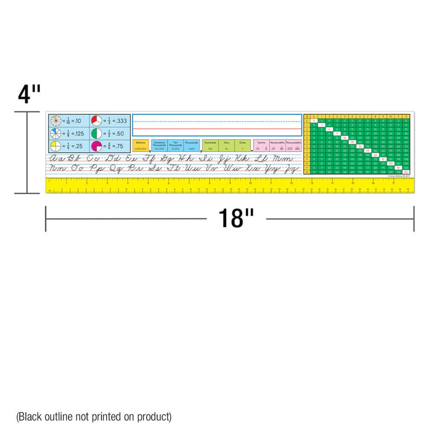 Traditional Cursive Nameplates, Grade 2-5, Pack of 36