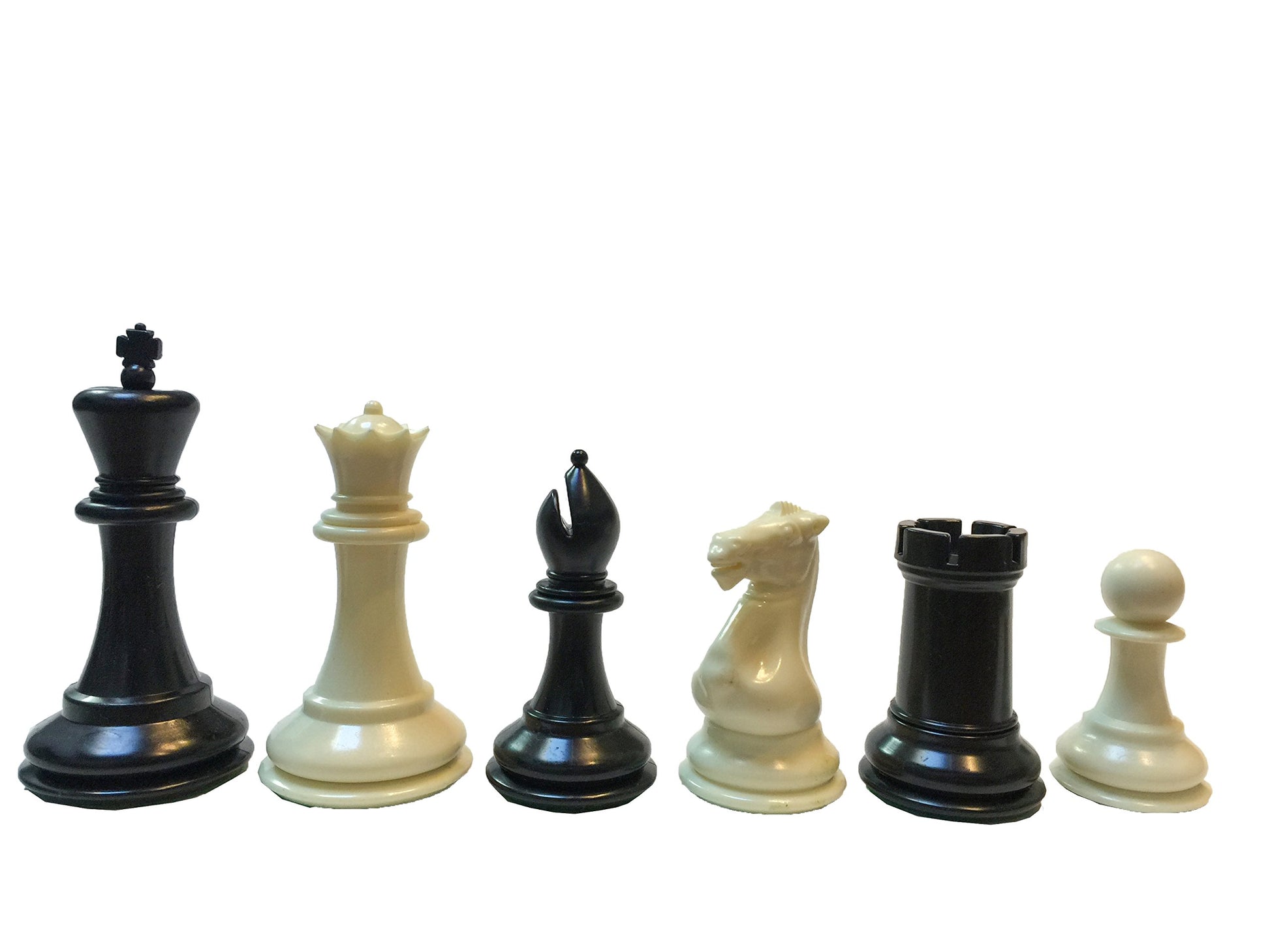 Tournament Triple Weighted Plastic Chess Pieces, 3.75 in. King