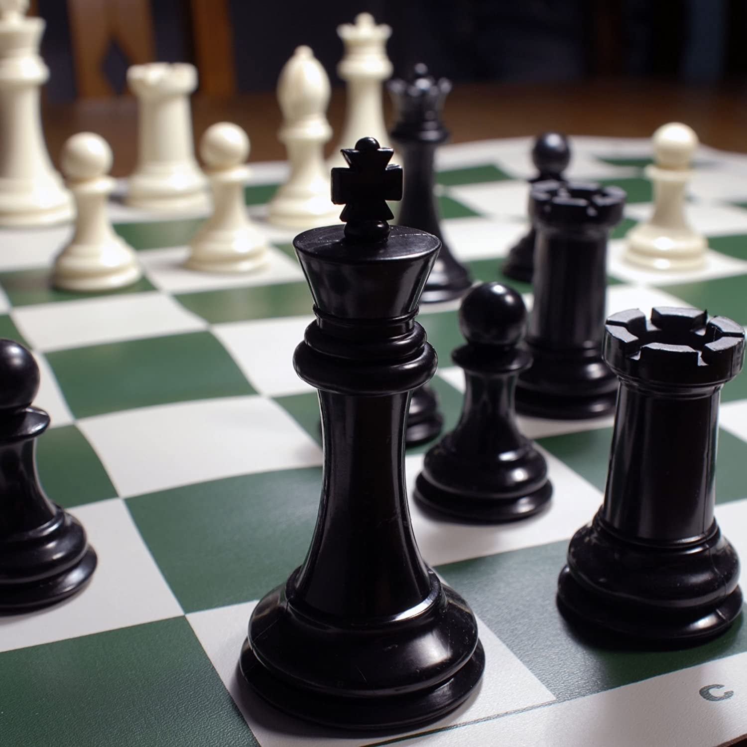Tournament Triple Weighted Plastic Chess Pieces, 4 in. King