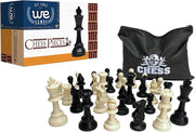 Weighted Plastic Staunton Chess Pieces, 3.75 in King