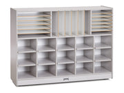 Rainbow Accents® Sectional Cubbie-Tray Mobile Unit - without Trays - Gray