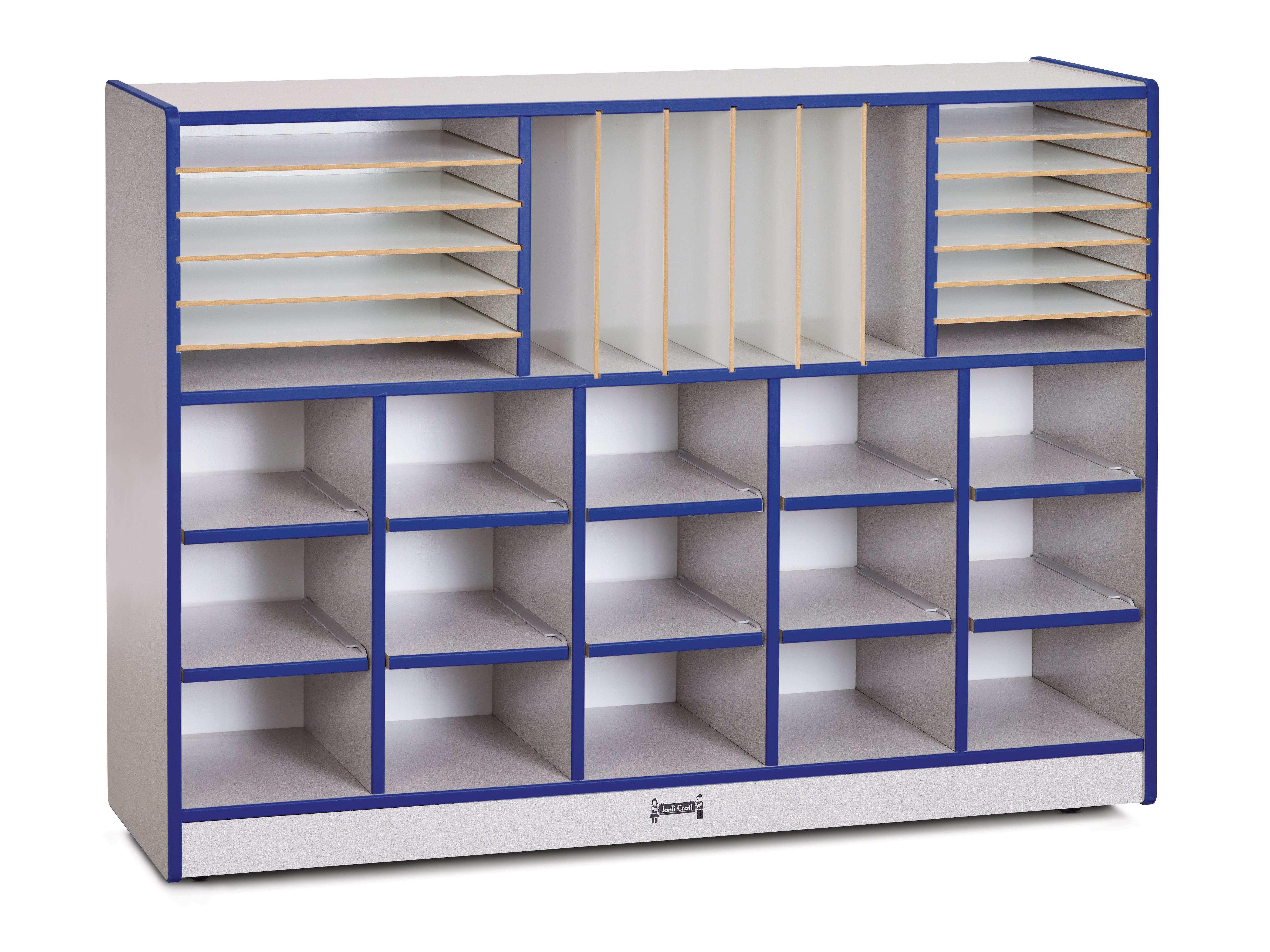 Rainbow Accents® Sectional Cubbie-Tray Mobile Unit - without Trays - Blue