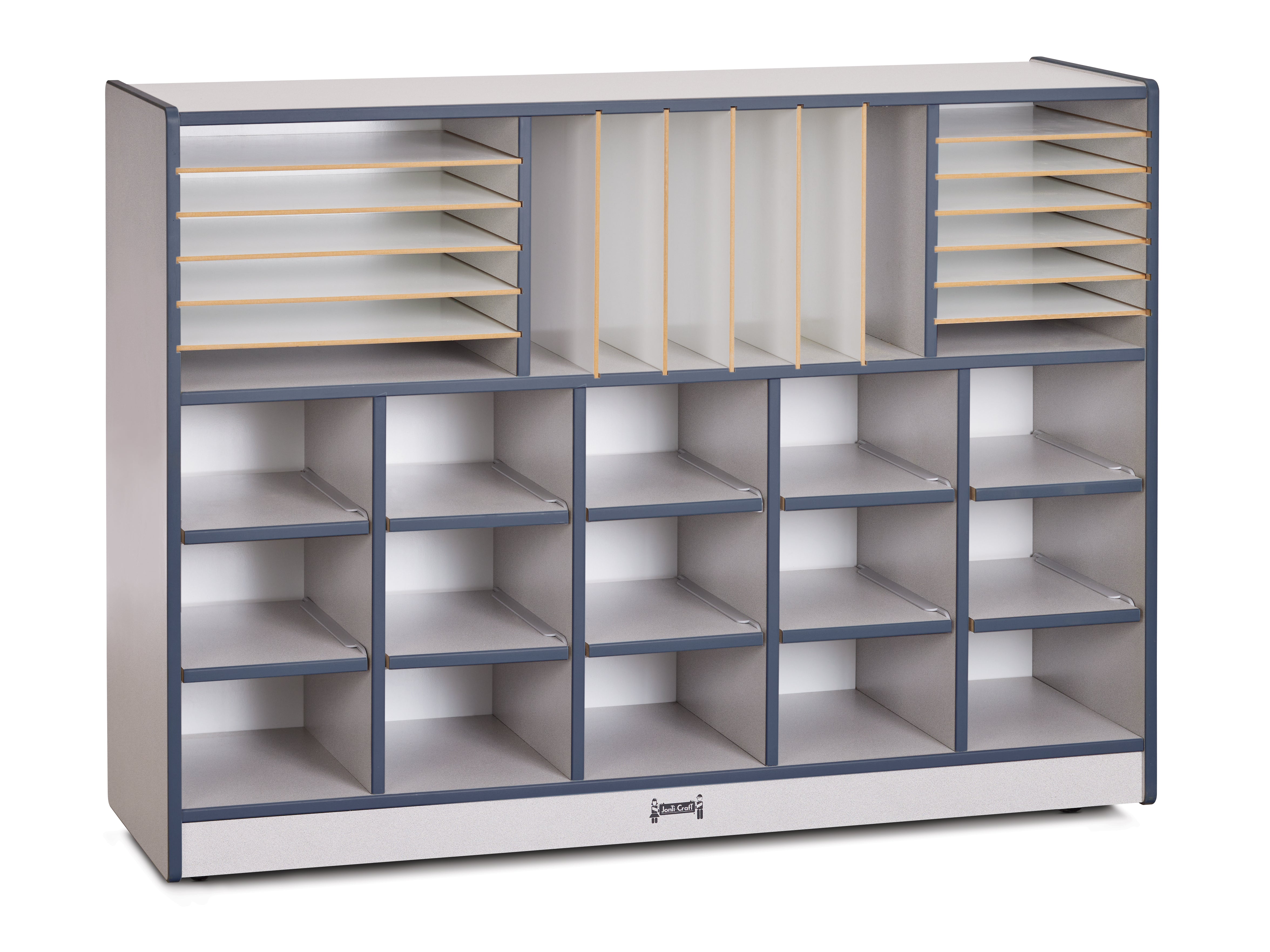 Rainbow Accents® Sectional Cubbie-Tray Mobile Unit - without Trays - Navy