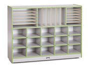 Rainbow Accents® Sectional Cubbie-Tray Mobile Unit - without Trays - Key Lime Green