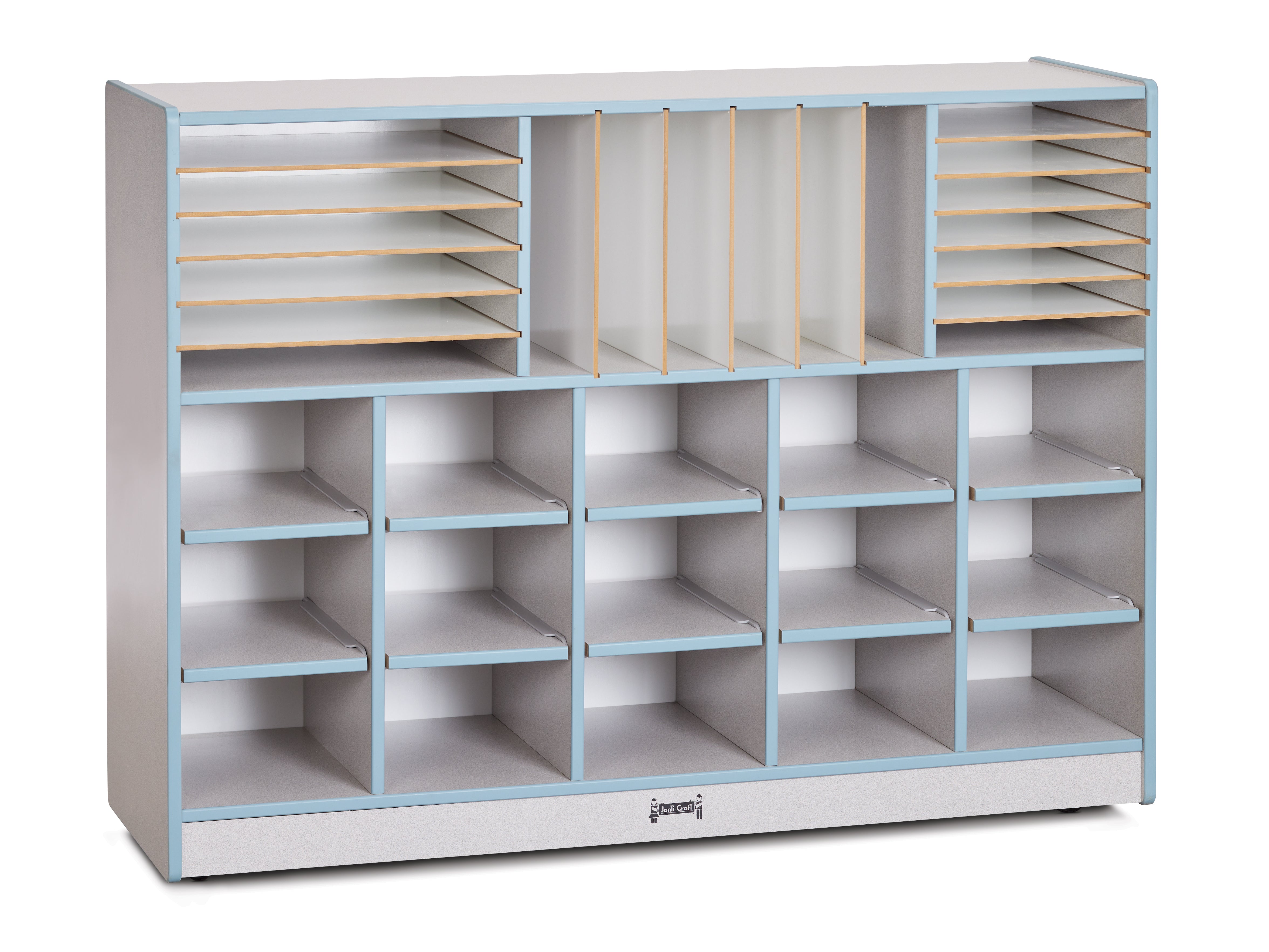 Rainbow Accents® Sectional Cubbie-Tray Mobile Unit - without Trays - Coastal Blue