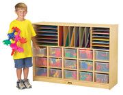 Jonti-Craft® Sectional Cubbie-Tray Mobile Unit - with Clear Trays