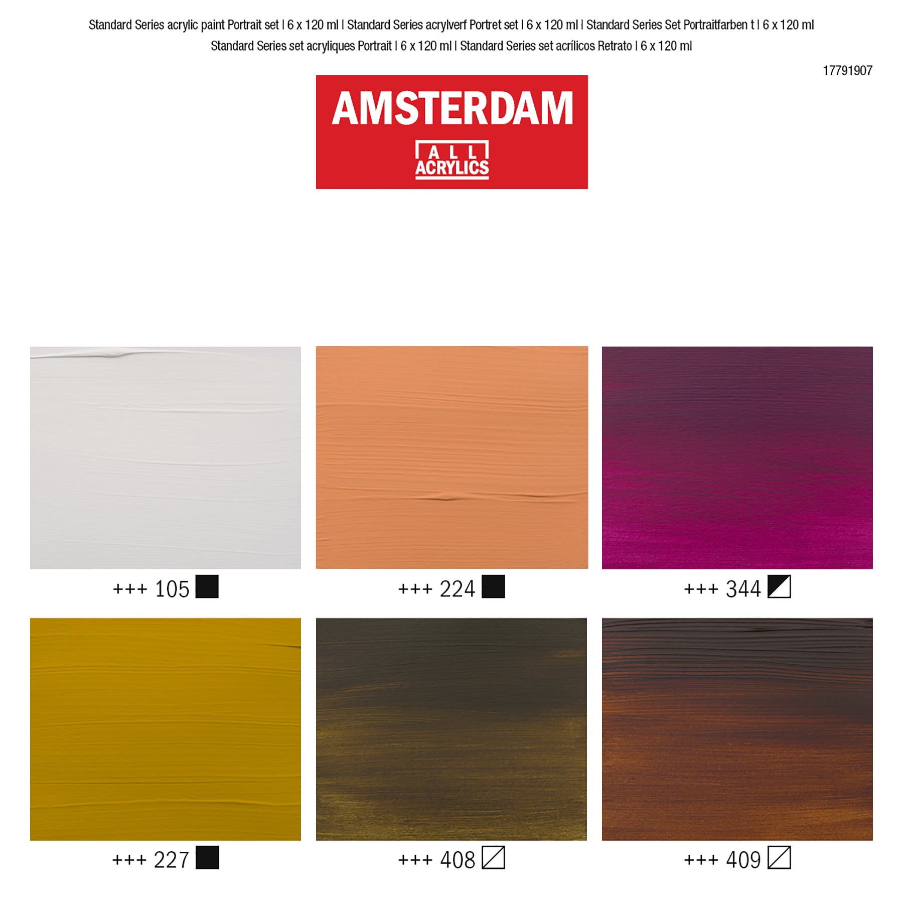 Standardacrylic Portrait Set, 6 x 120 mL