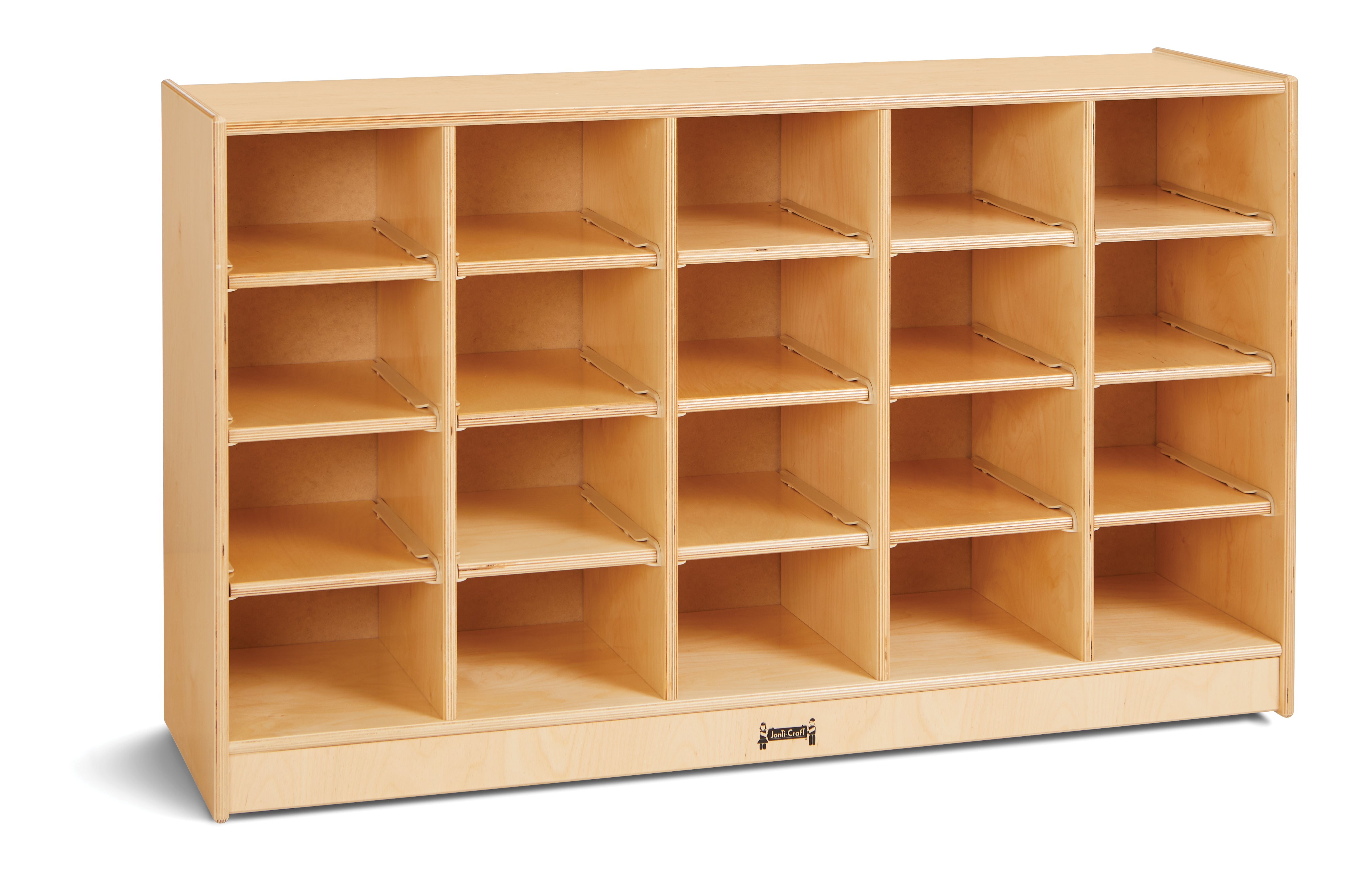 Jonti-Craft® 20 Cubbie-Tray Mobile Storage - without Trays - Magnetic Write-n-Wipe Back