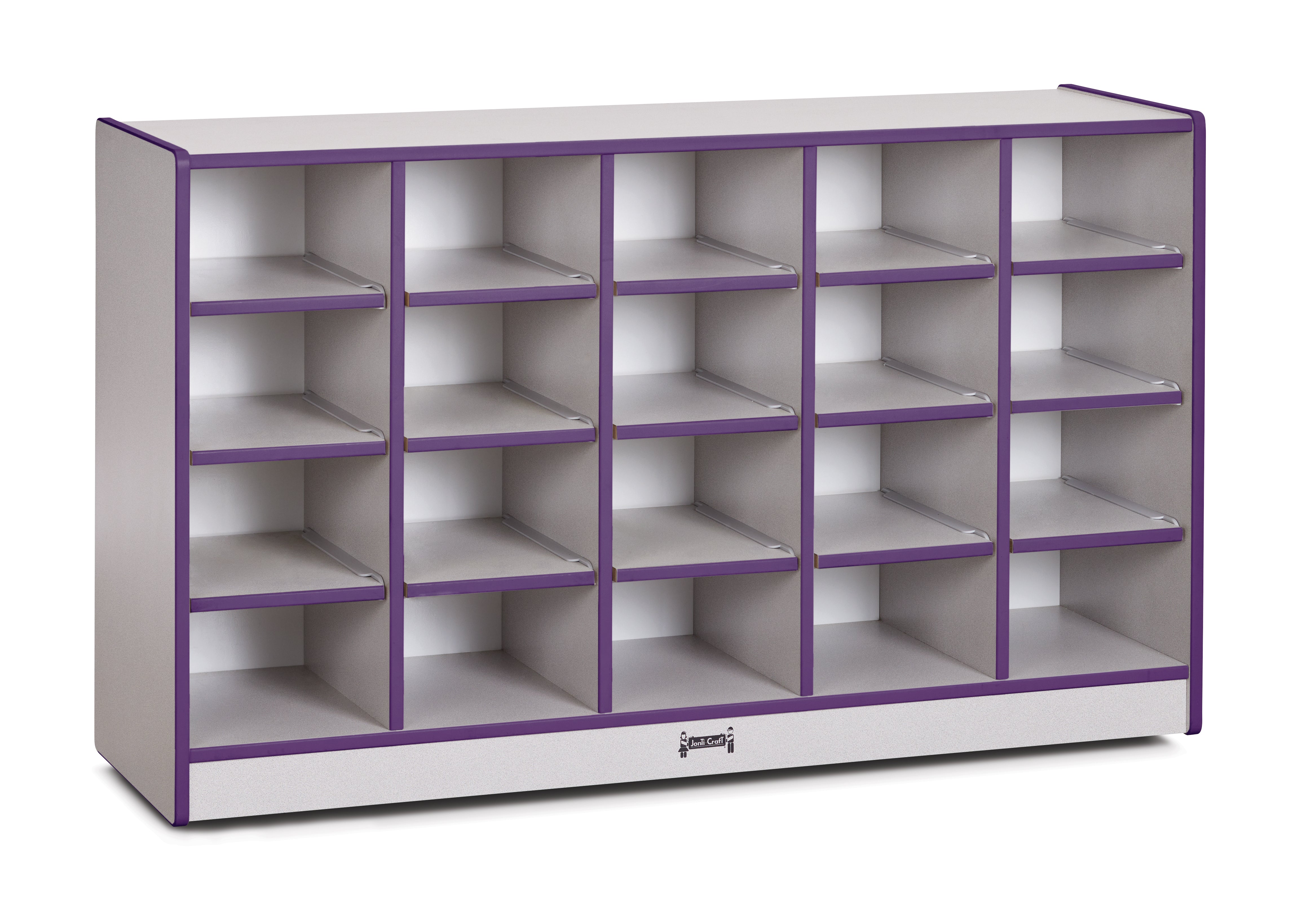 Rainbow Accents® 20 Cubbie-Tray Mobile Storage - with Trays - Purple