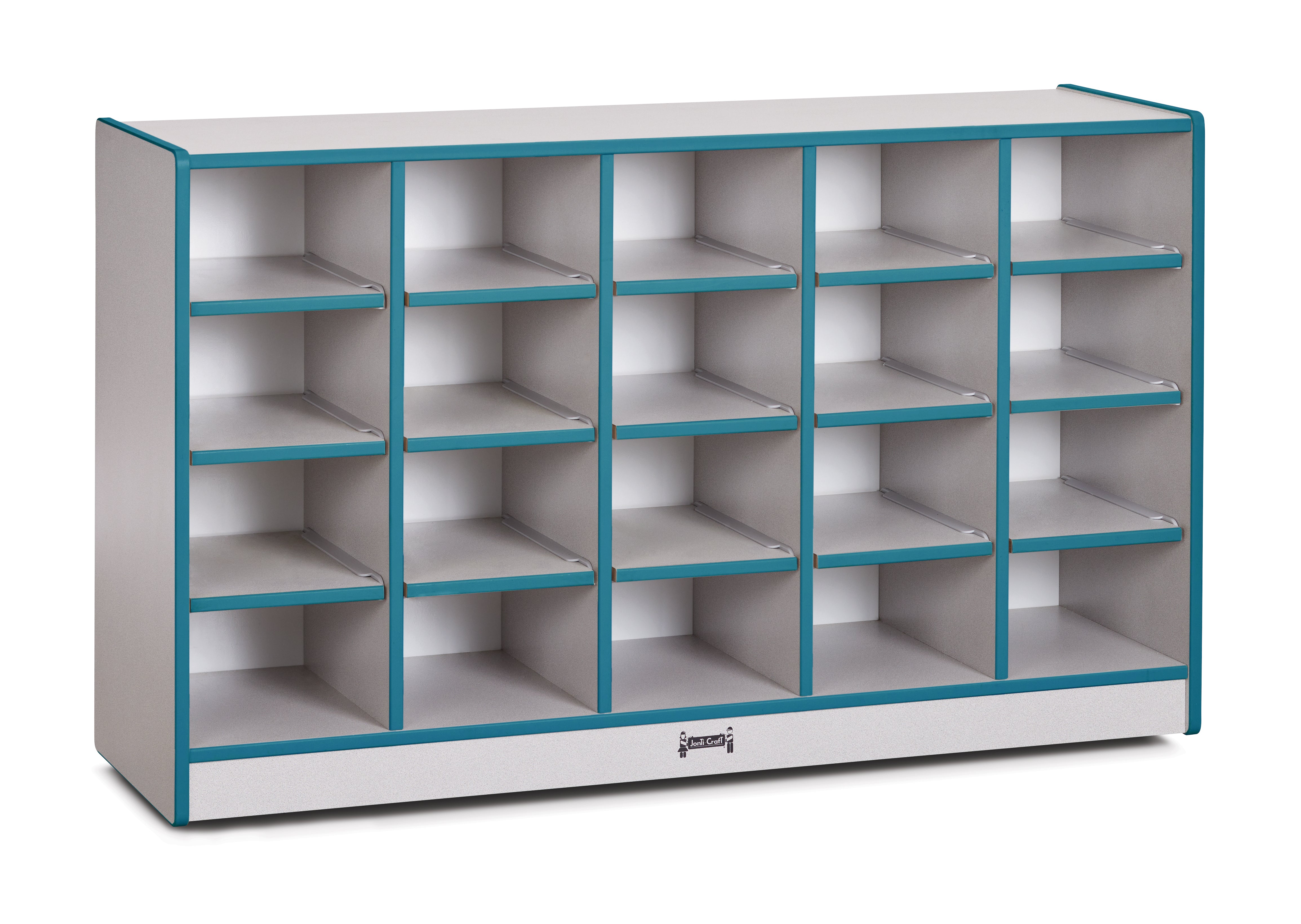 Rainbow Accents® 20 Cubbie-Tray Mobile Storage - with Trays - Teal