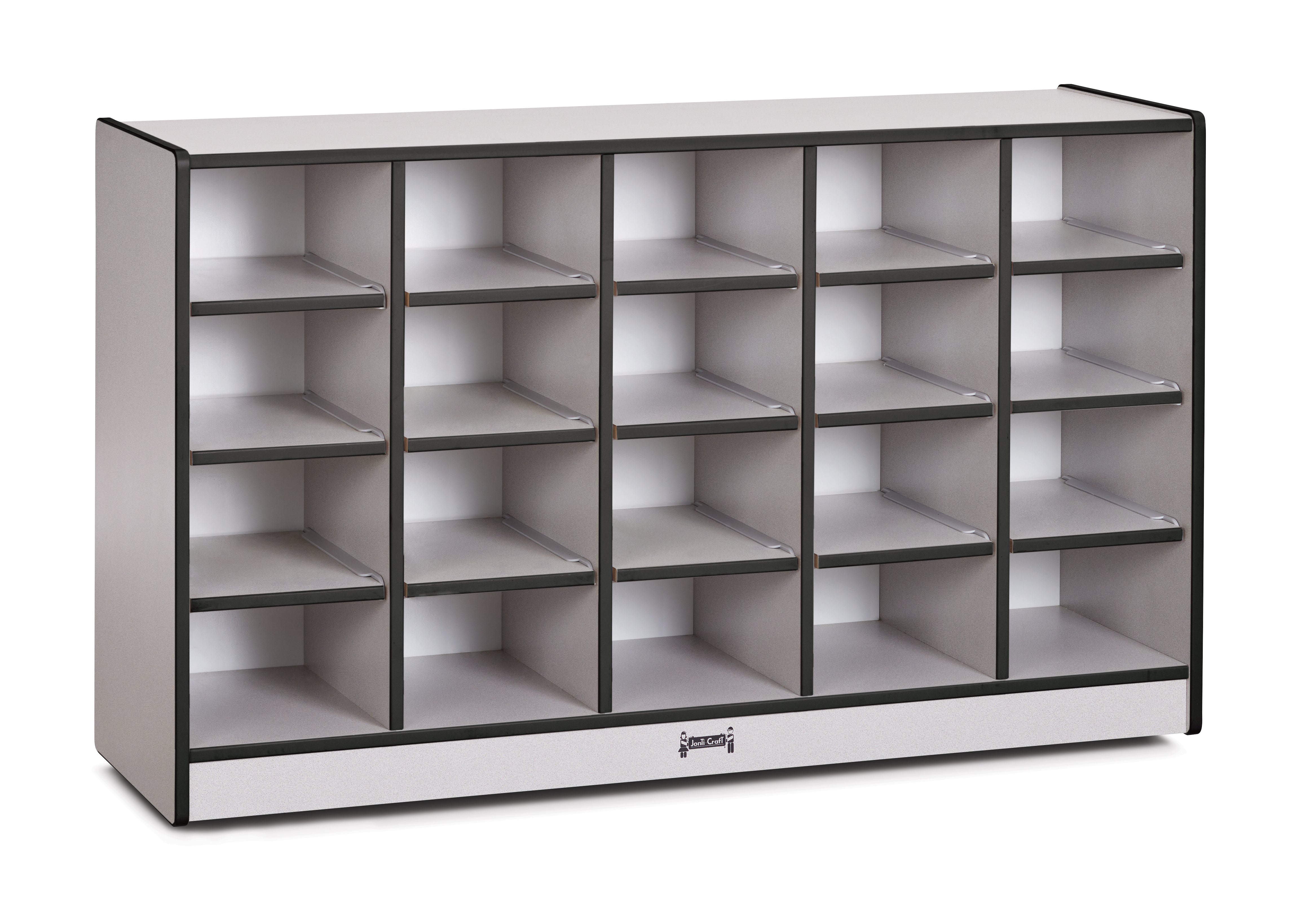 Rainbow Accents® 20 Cubbie-Tray Mobile Storage - with Trays - Black