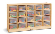 Jonti-Craft® 20 Cubbie-Tray Mobile Storage - with Clear Trays - Magnetic Write-n-Wipe Back