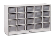 Rainbow Accents® 20 Cubbie-Tray Mobile Storage - with Trays  - Gray