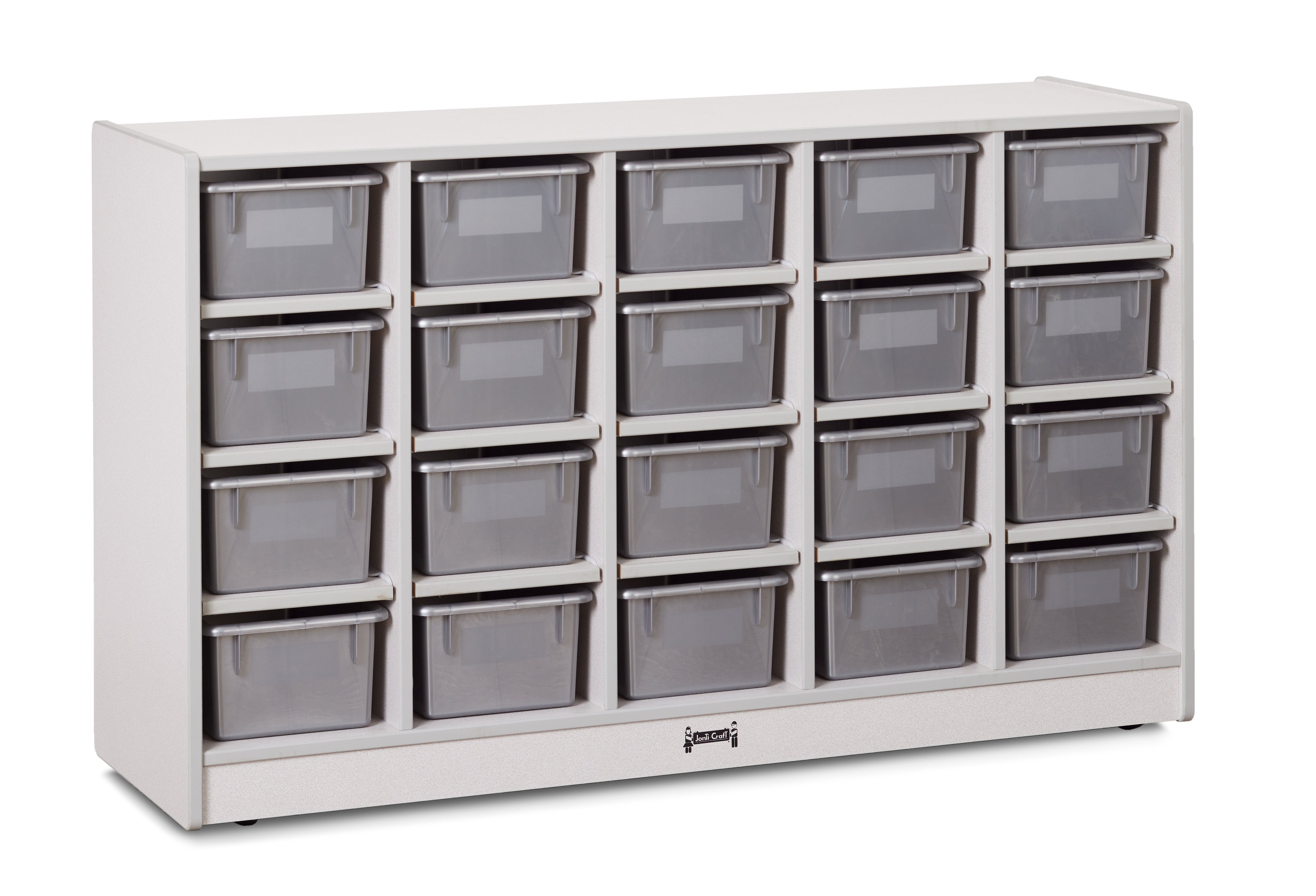 Rainbow Accents® 20 Cubbie-Tray Mobile Storage - with Trays  - Gray