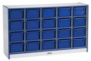 Rainbow Accents® 20 Cubbie-Tray Mobile Storage - with Trays - Blue