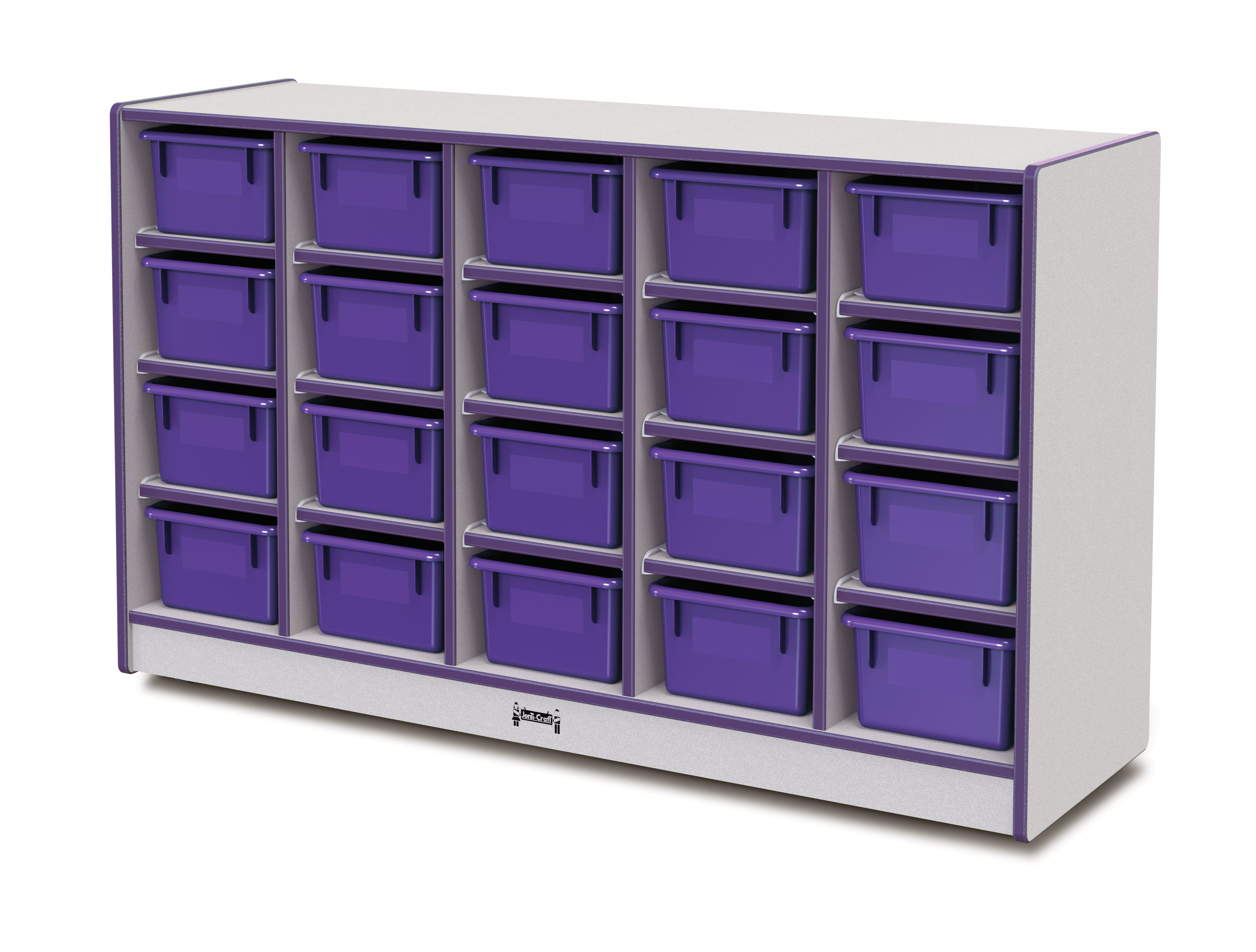 Rainbow Accents® 20 Cubbie-Tray Mobile Storage - without Trays - Purple