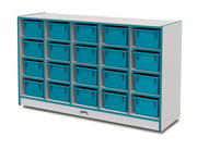 Rainbow Accents® 20 Cubbie-Tray Mobile Storage - with Trays - Teal