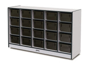 Rainbow Accents® 20 Cubbie-Tray Mobile Storage - with Trays - Black