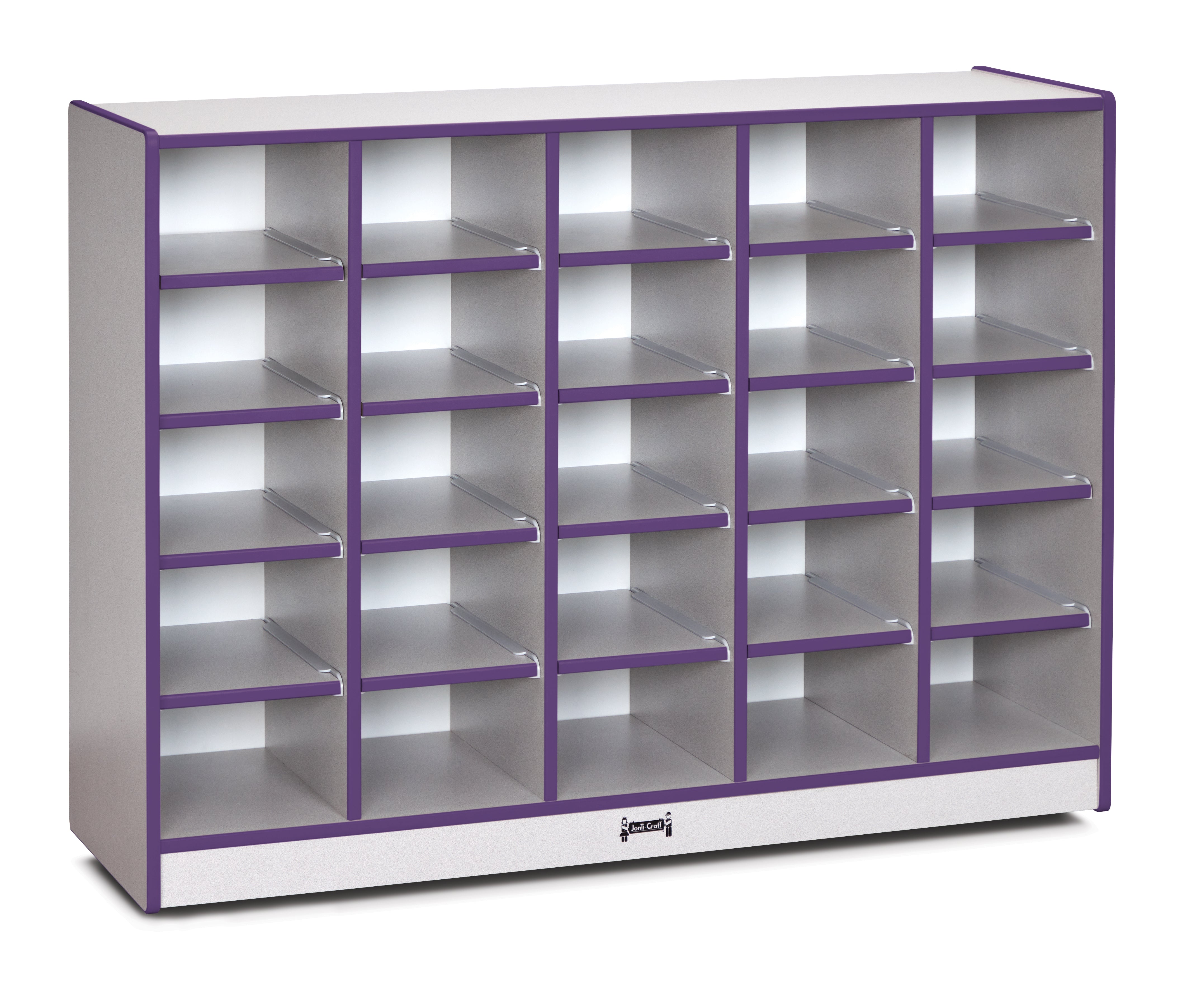 Rainbow Accents® 25 Cubbie-Tray Mobile Storage - without Trays - Purple