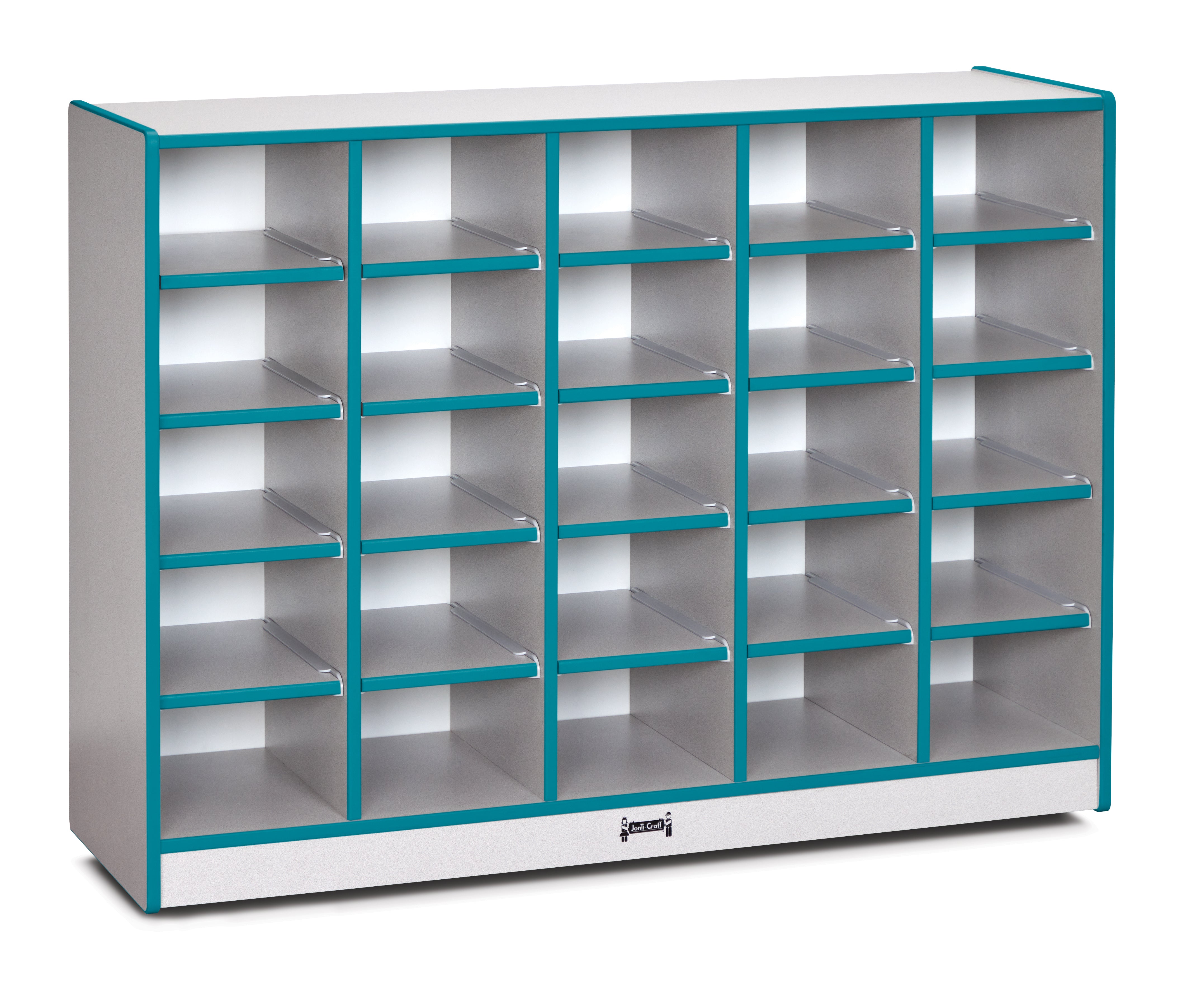 Rainbow Accents® 25 Cubbie-Tray Mobile Storage - with Trays - Teal