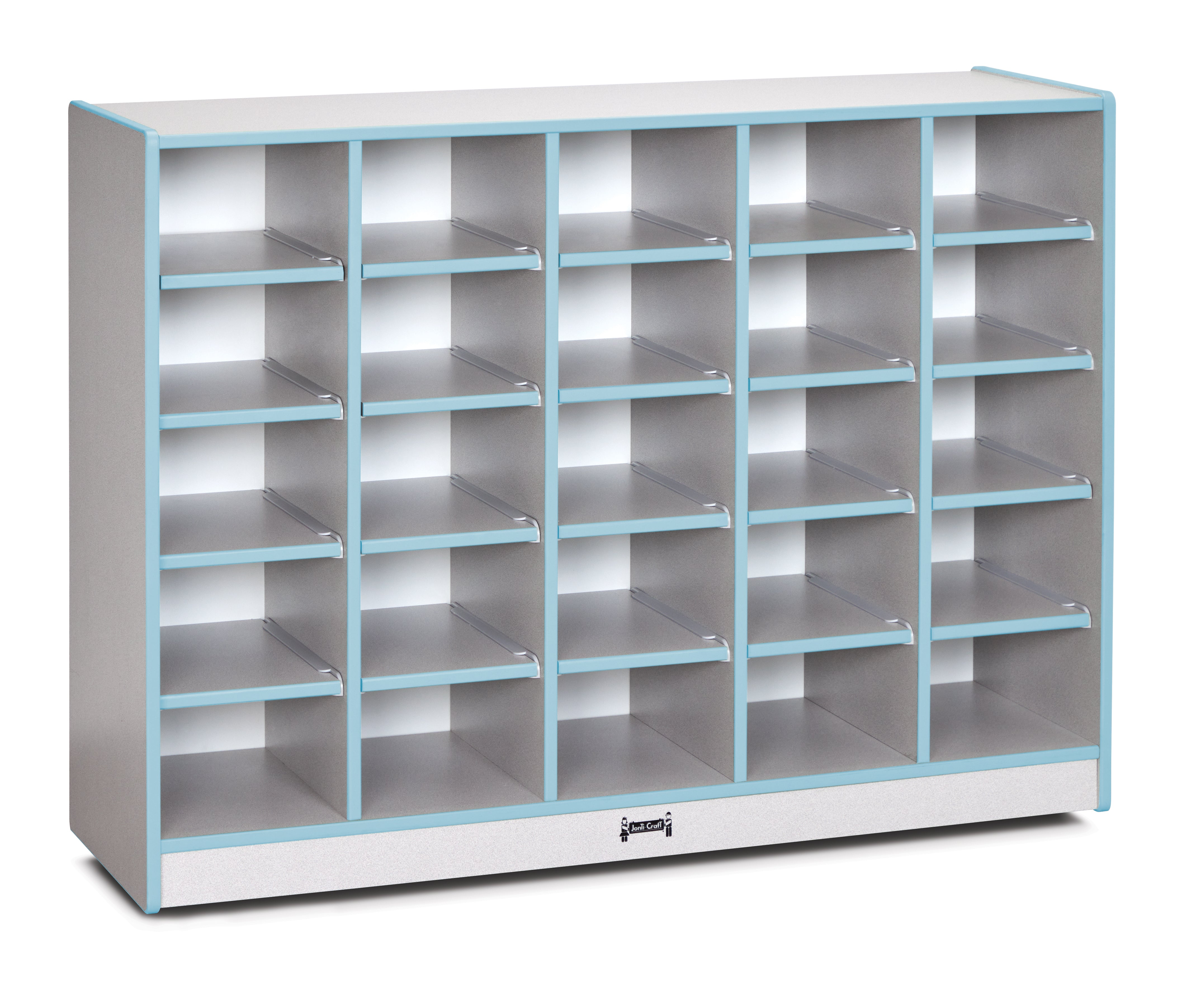 Rainbow Accents® 25 Cubbie-Tray Mobile Storage - with Trays  - Coastal Blue