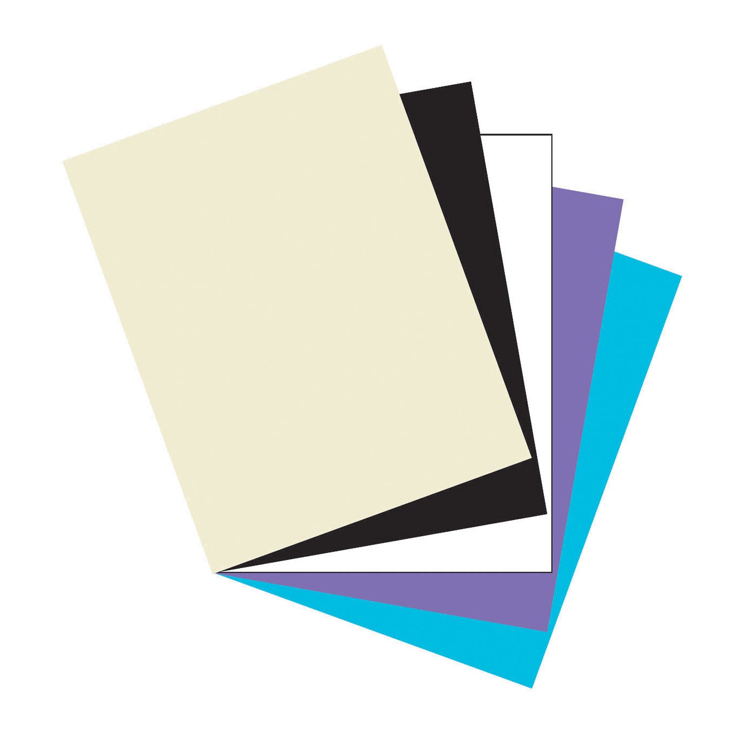 Classic Card Stock, 5 Assorted Colors, 8-1/2" x 11", 100 Sheets