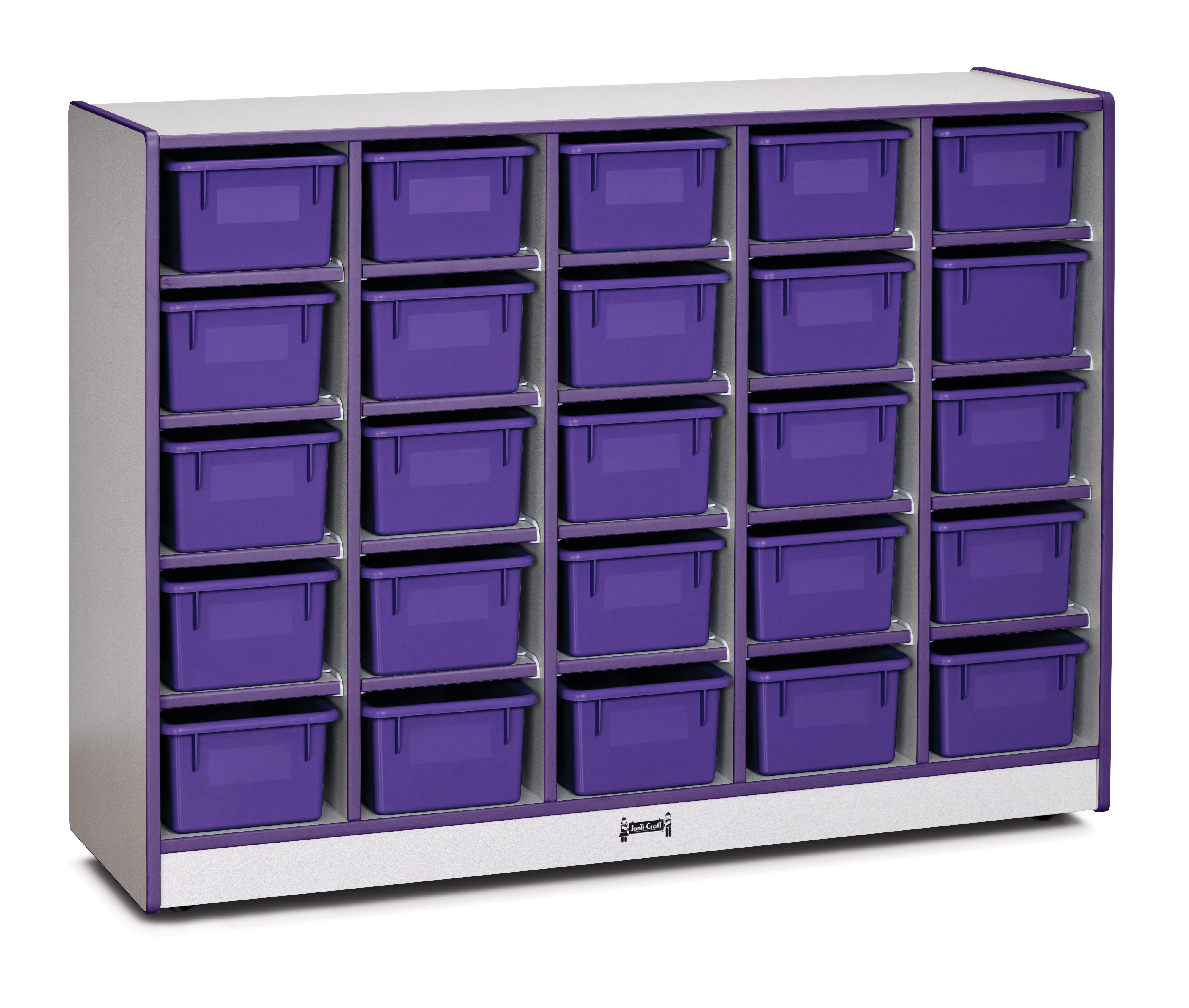 Rainbow Accents® 25 Cubbie-Tray Mobile Storage - without Trays - Purple