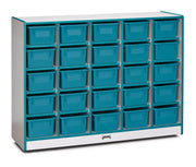 Rainbow Accents® 25 Cubbie-Tray Mobile Storage - with Trays - Teal