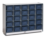 Rainbow Accents® 25 Cubbie-Tray Mobile Storage - with Trays - Navy