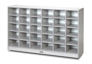 Rainbow Accents® 30 Cubbie-Tray Mobile Storage - without Trays - Gray