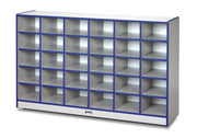 Rainbow Accents® 30 Cubbie-Tray Mobile Storage - without Trays - Blue