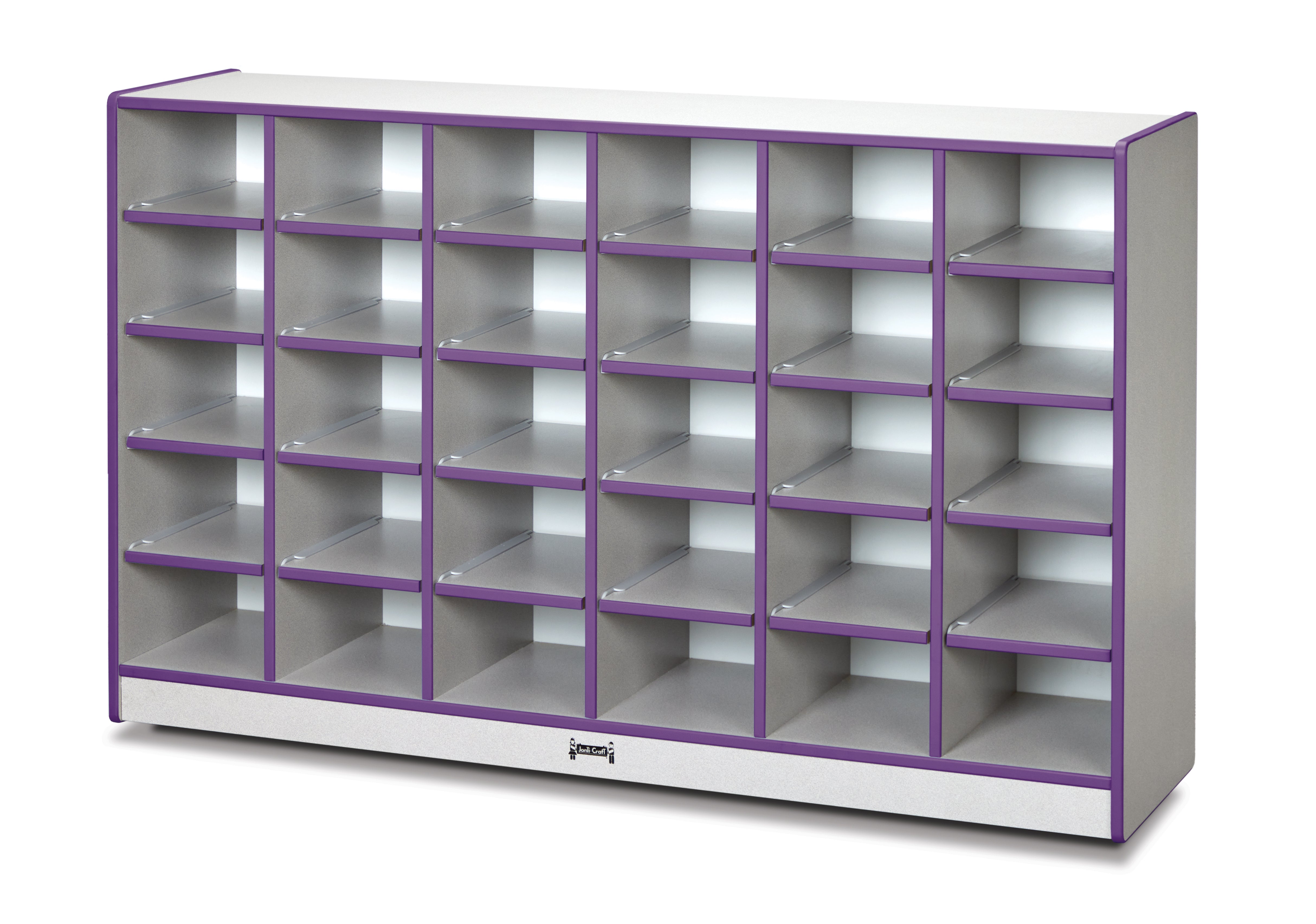 Rainbow Accents® 30 Cubbie-Tray Mobile Storage - without Trays - Purple