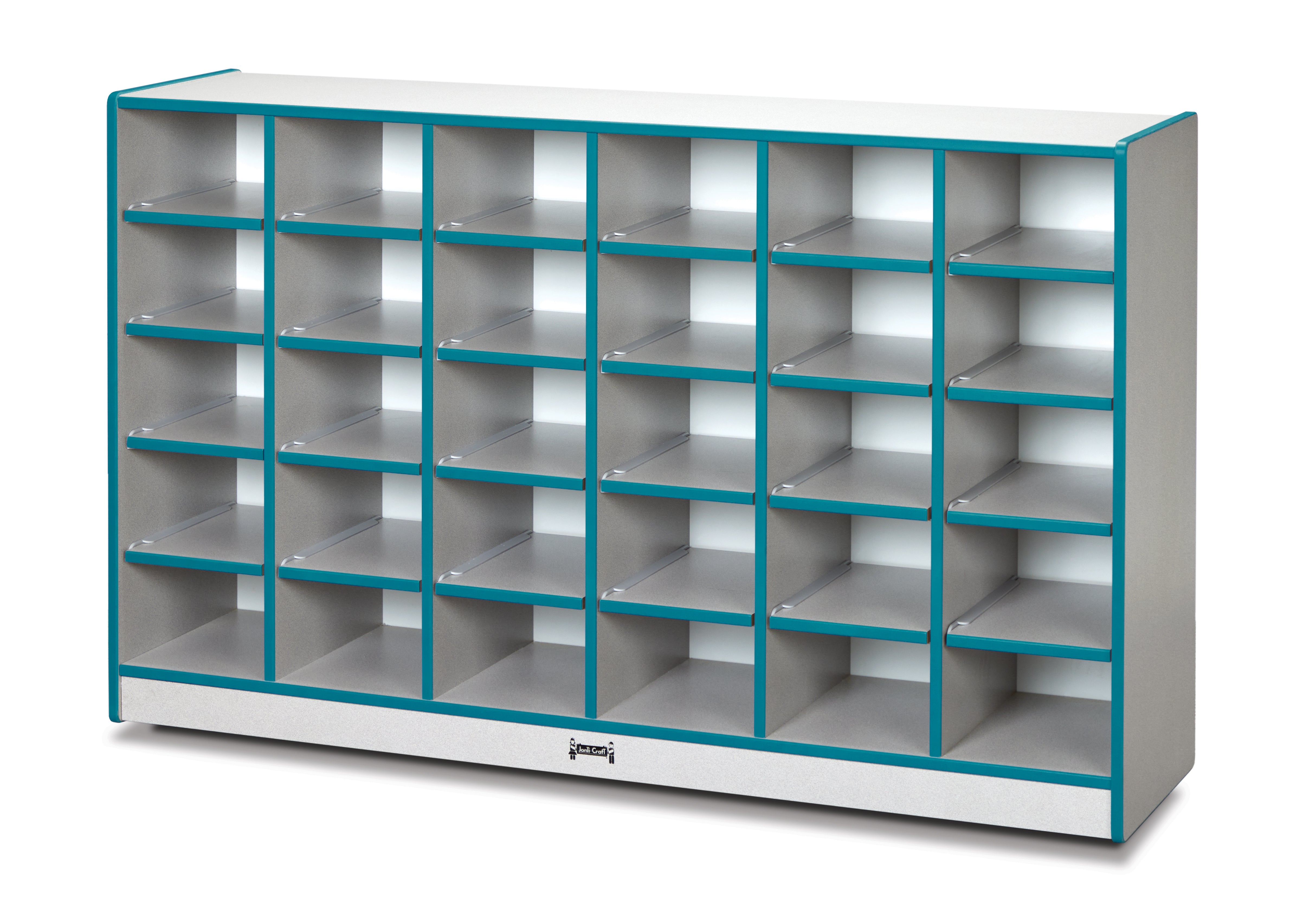Rainbow Accents® 30 Cubbie-Tray Mobile Storage - without Trays - Teal