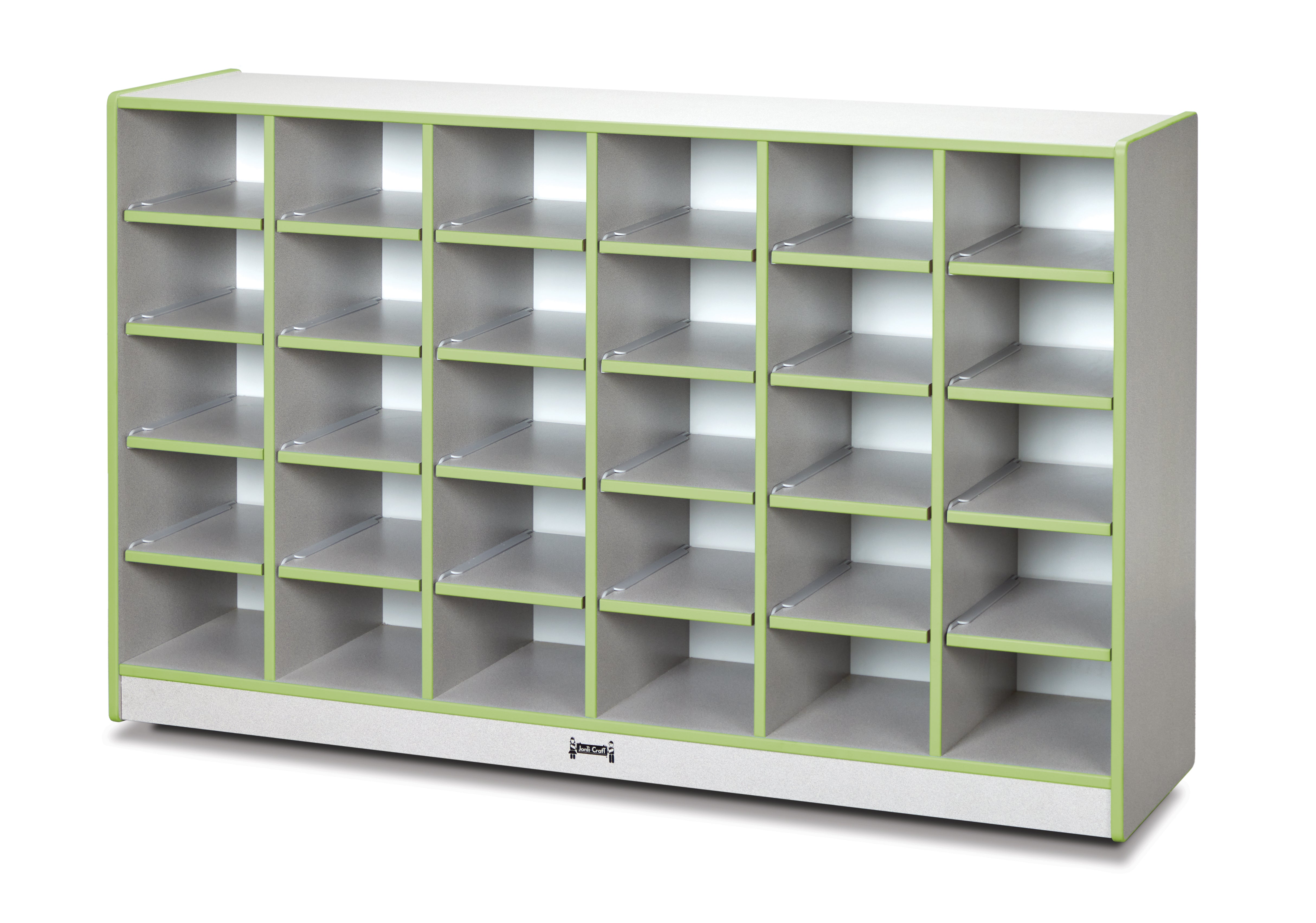 Rainbow Accents® 30 Cubbie-Tray Mobile Storage - without Trays - Key Lime Green