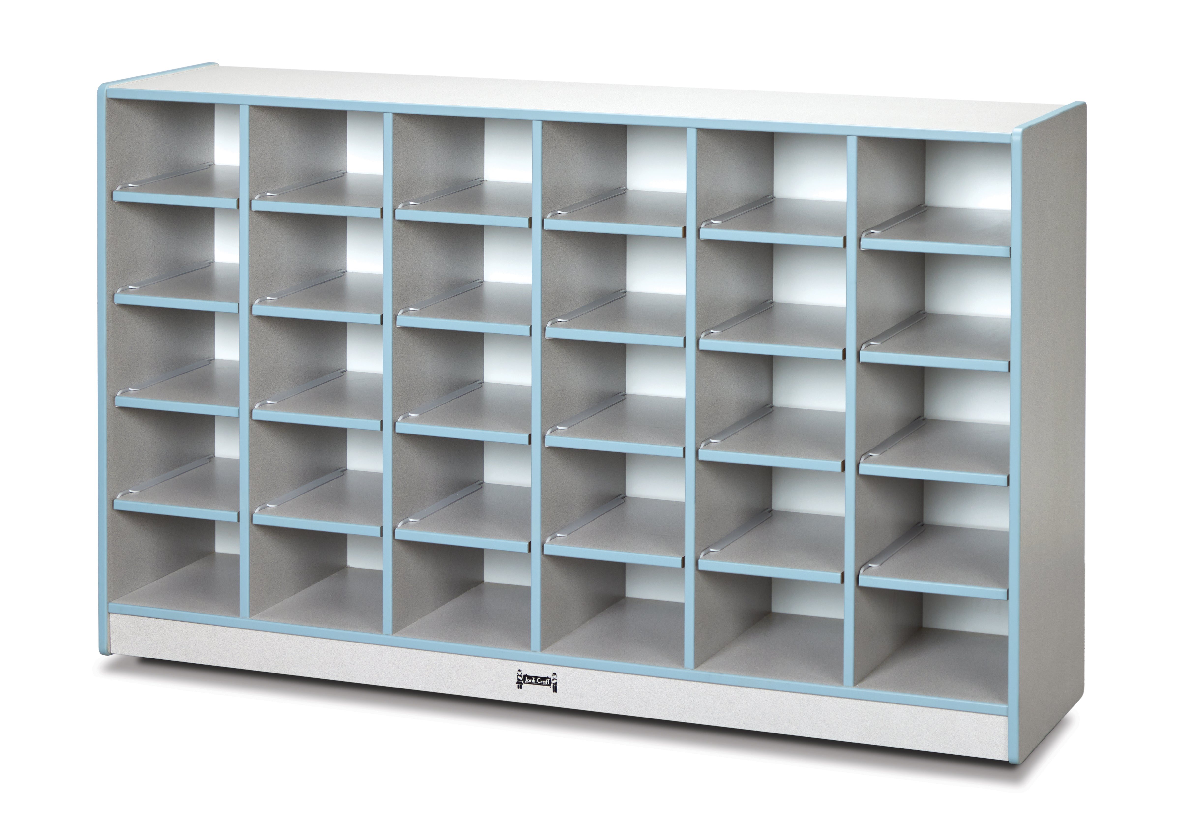 Rainbow Accents® 30 Cubbie-Tray Mobile Storage - with Trays - Coastal Blue