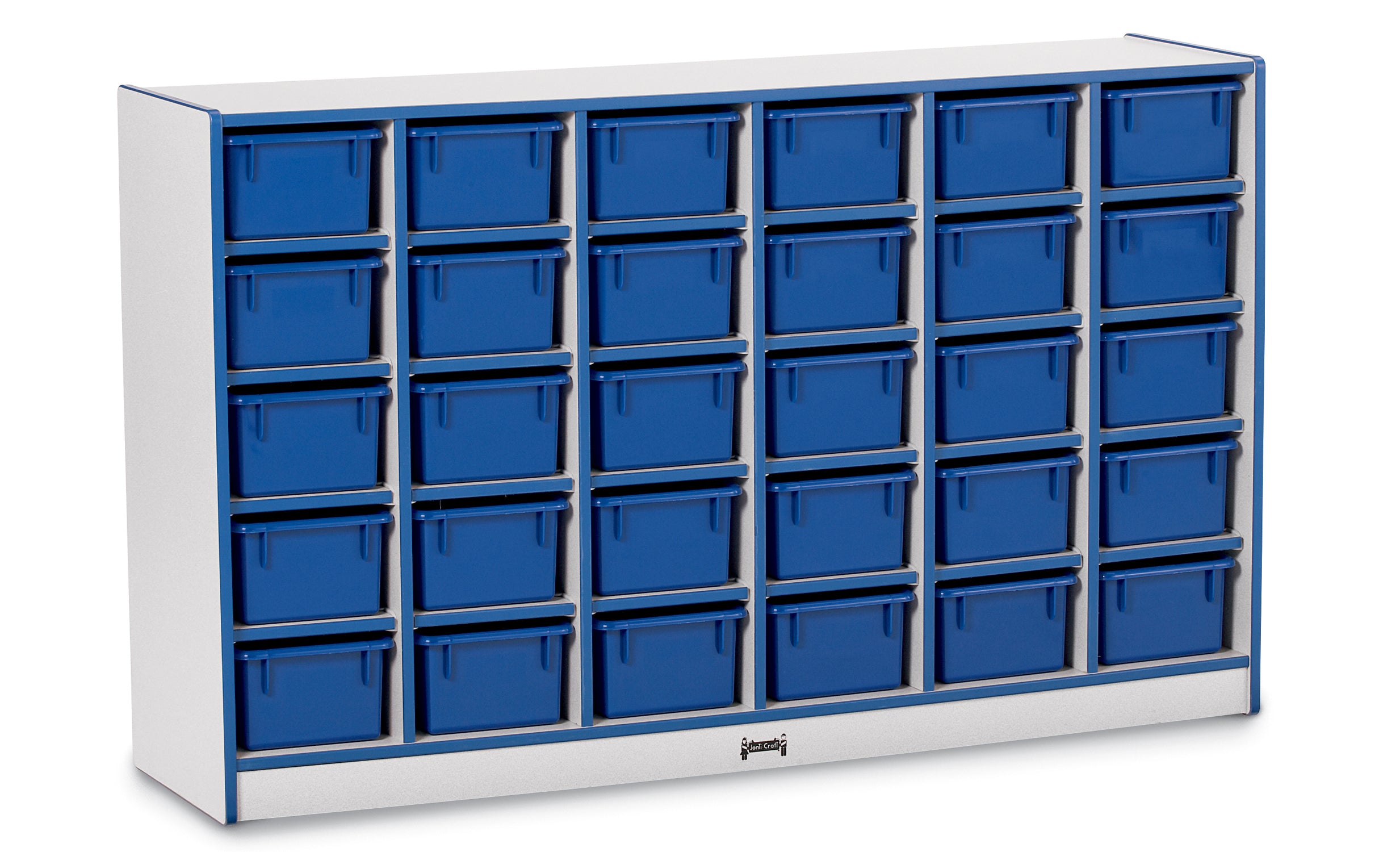 Rainbow Accents® 30 Cubbie-Tray Mobile Storage - without Trays - Blue