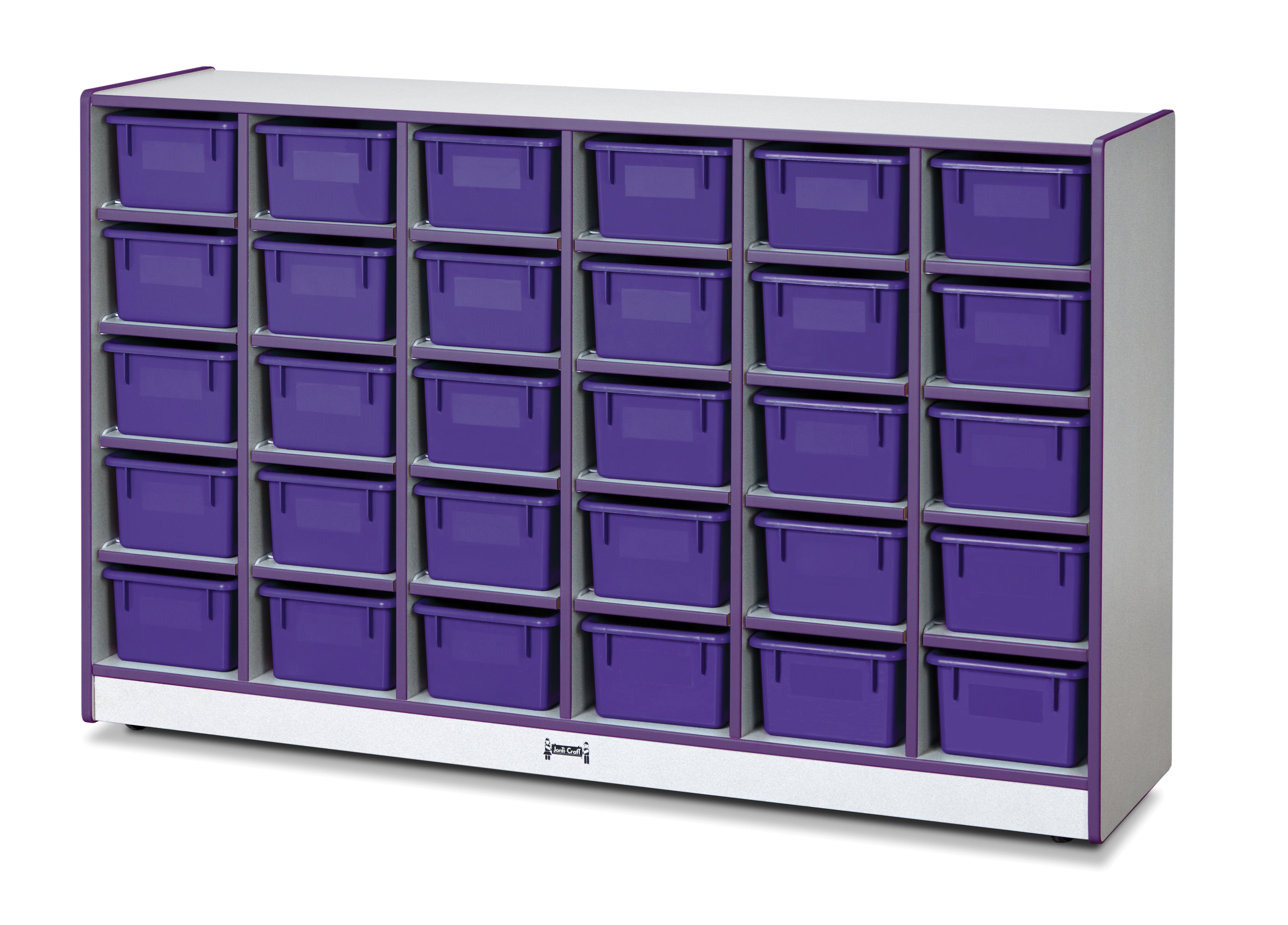 Rainbow Accents® 30 Cubbie-Tray Mobile Storage - without Trays - Purple